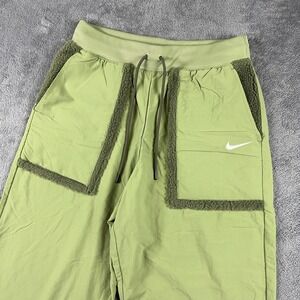 Nike Sportswear Essential Woven High-waisted Curve Pants Size M Faux Fur Pockets